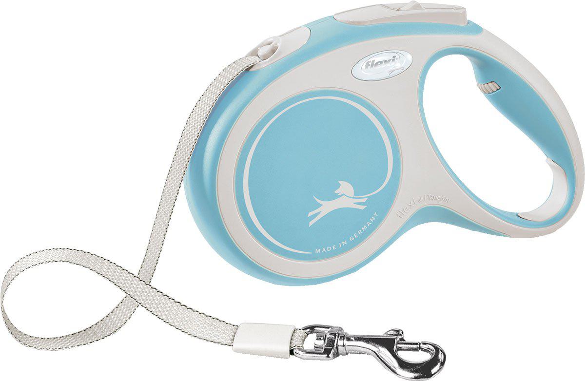 Flexi Koppel New Comfort M 5 m Band Ljusblå Max 25 kg