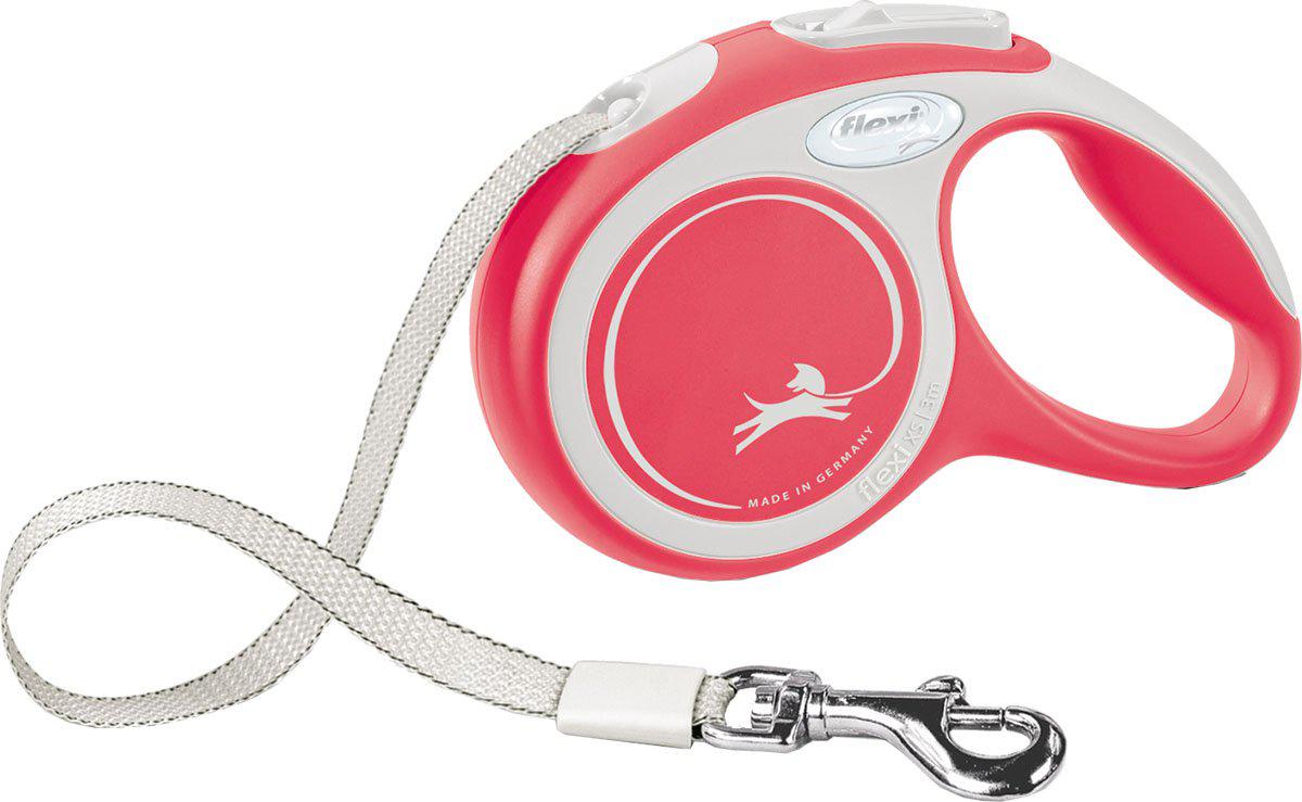 Flexi Koppel New Comfort XS 3 m Band Röd Max 12 kg