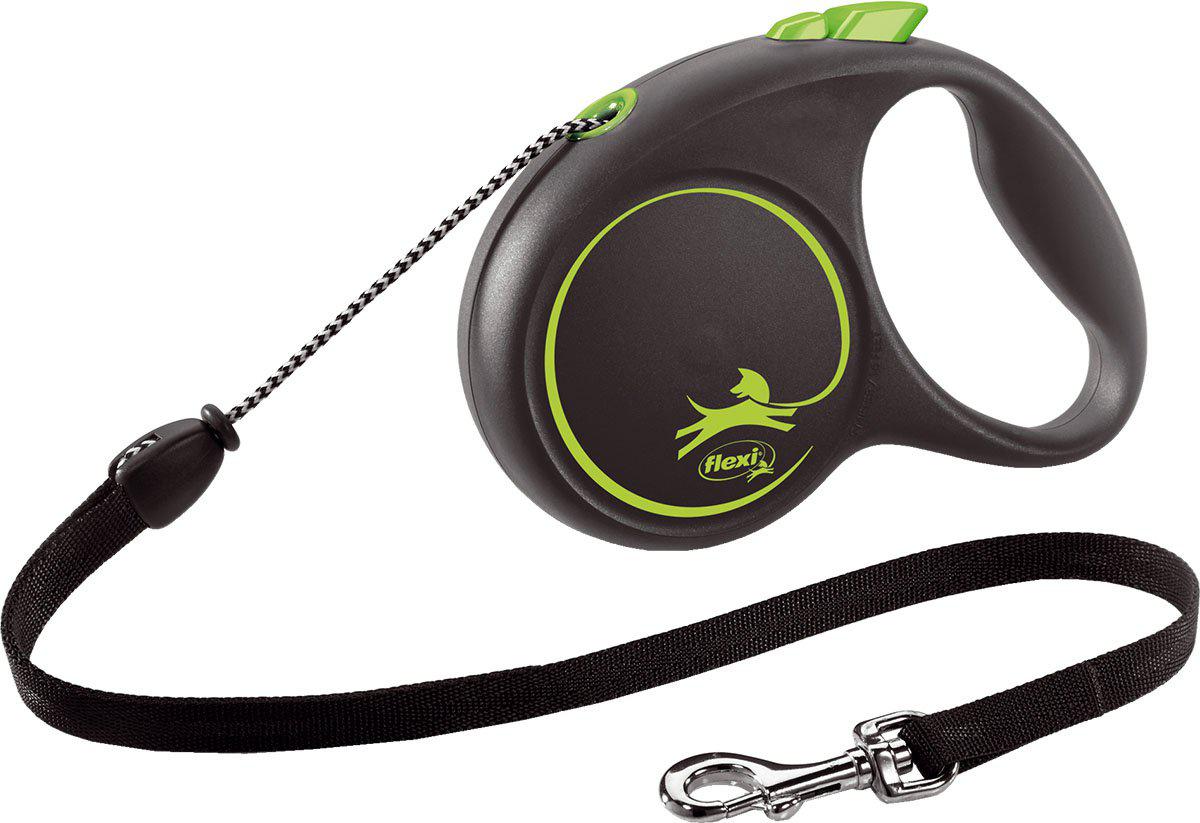 Flexi Koppel Black Design M 5 m Lina Grön Max 20 kg