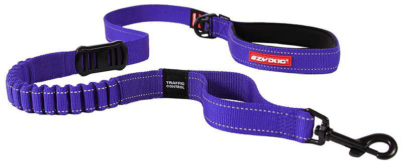 EzyDog Koppel Zero Shock Lila 120 cm Traffic Control