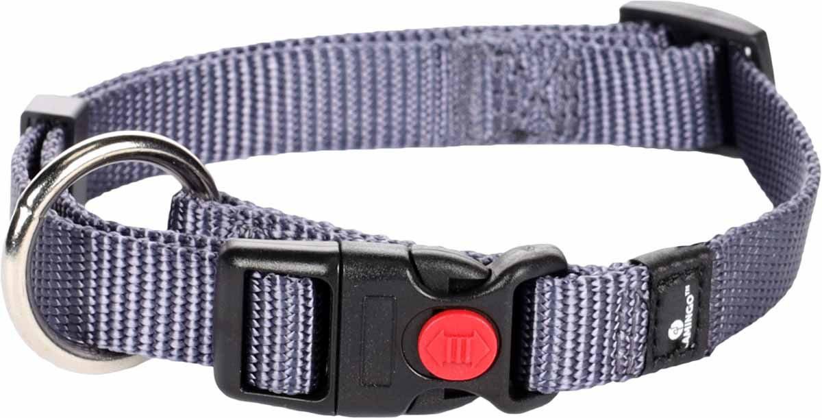 Halsband Nylon Mörkblå 15 mm × 30-45 cm 'klickfäste'