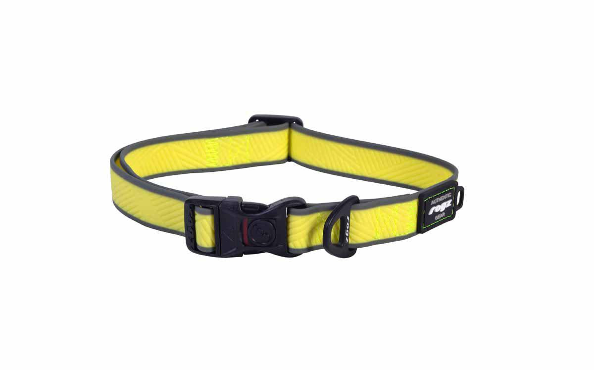 Rogz Amphibian Halsband L Gul 34-56 cm