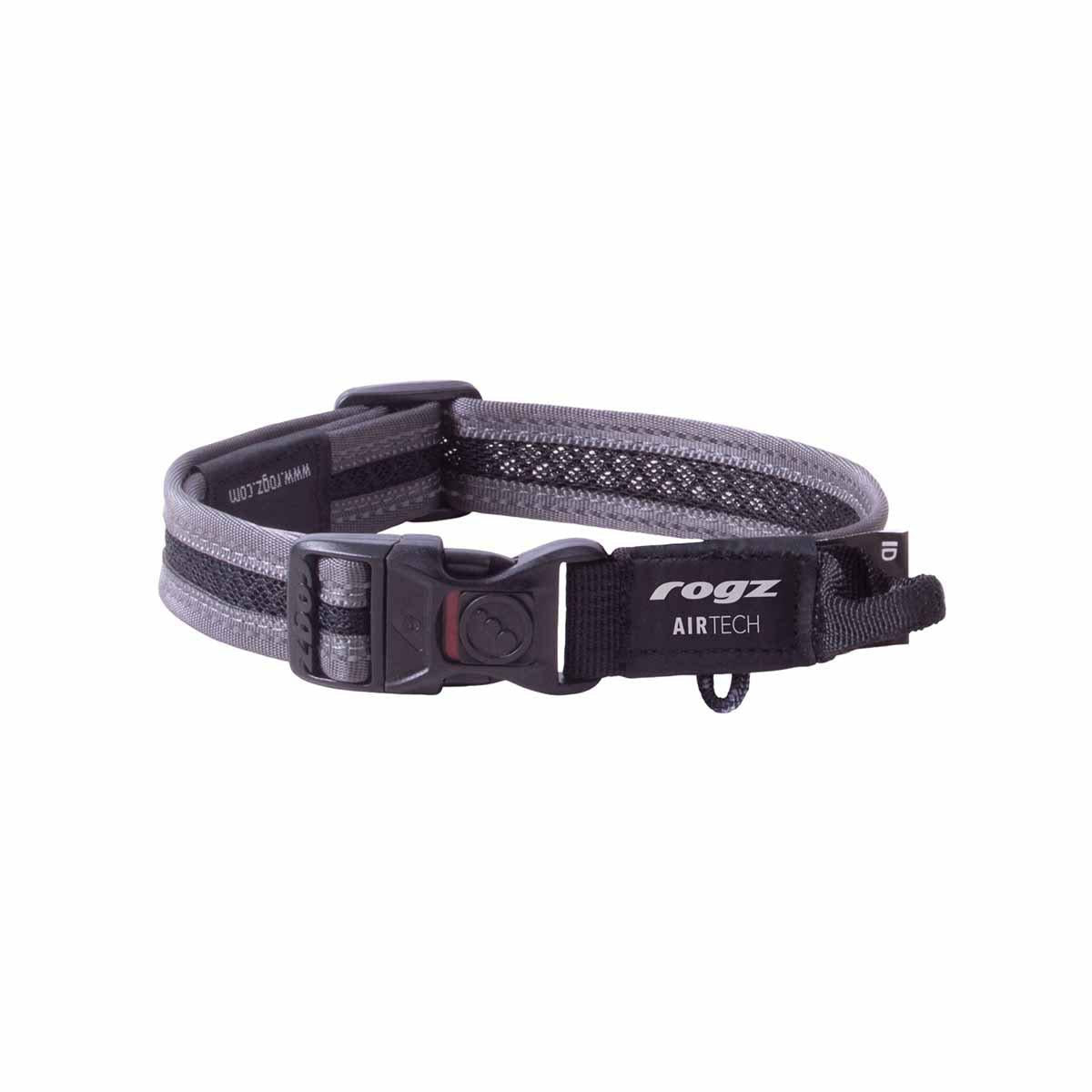 Rogz Airtech Halsband M Grå 26-40 cm