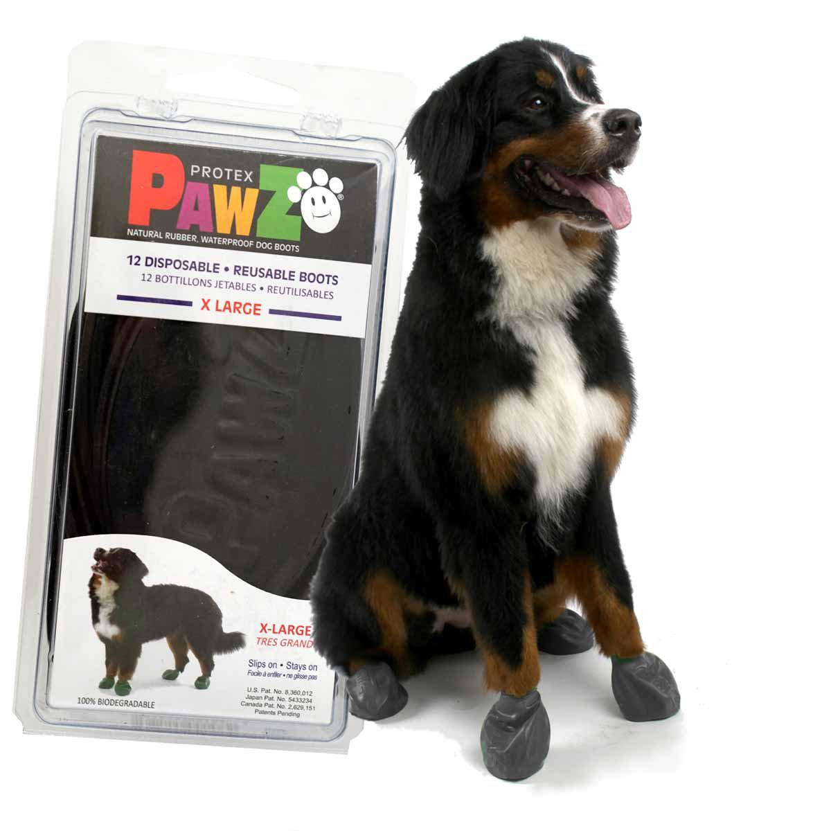 Pawz Dog Boots Black XL