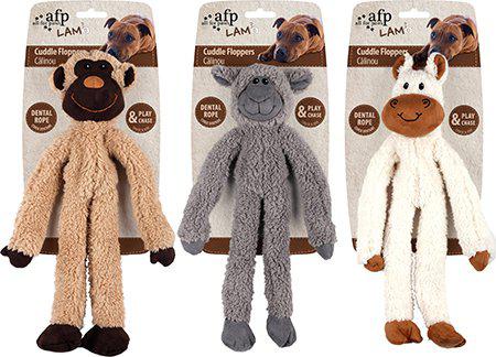Hundleksak Cuddle Flopper Djurmix 43 × 16 cm