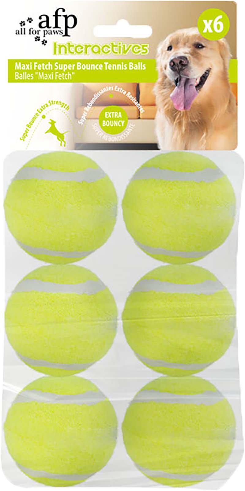 Hundleksak Hyper Fetch Super Bounce Tennisboll 6-Pack ¢6.5 cm