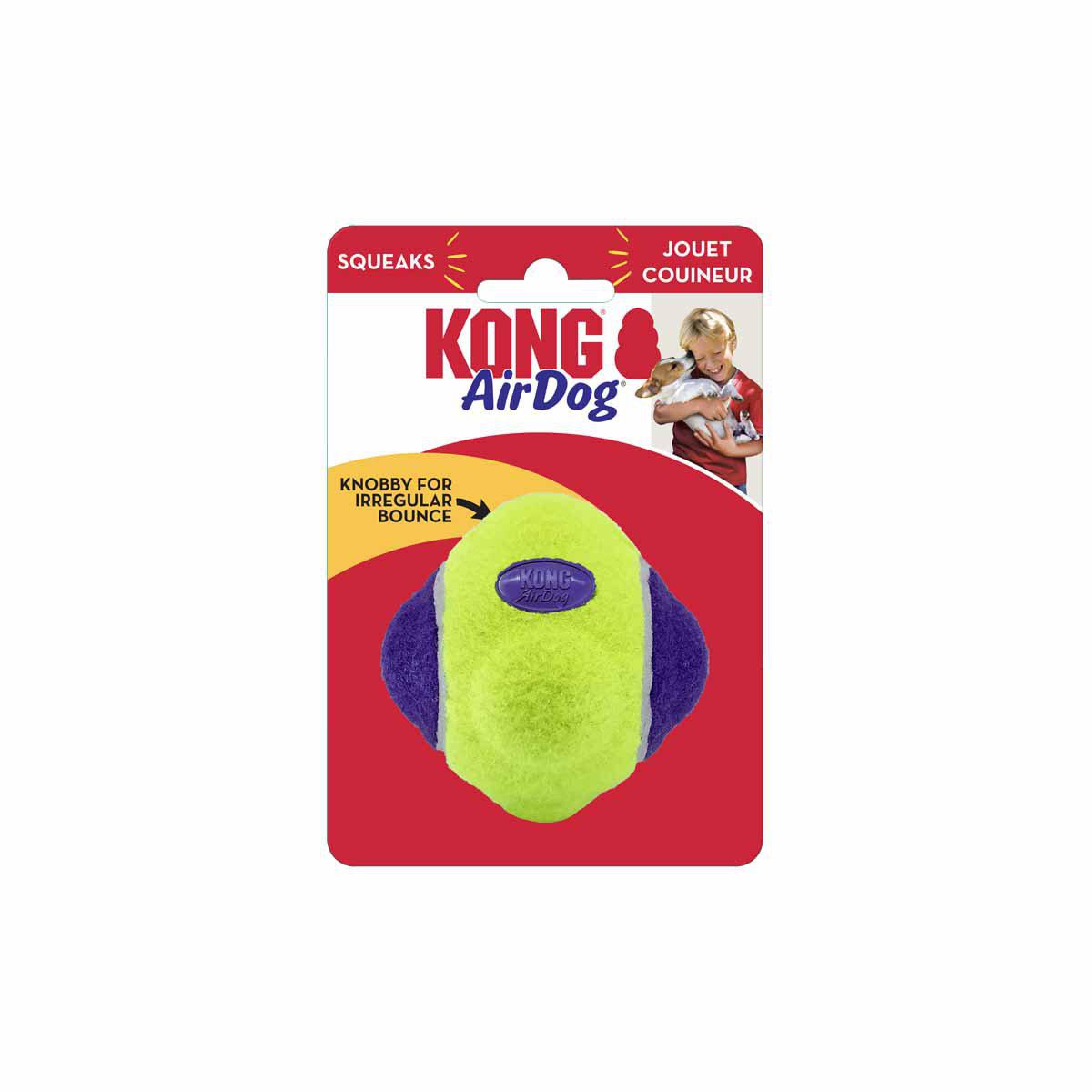 KONG Airdog Squeaker Knobby Ball XS/S 14 × 7,5 × 5 cm