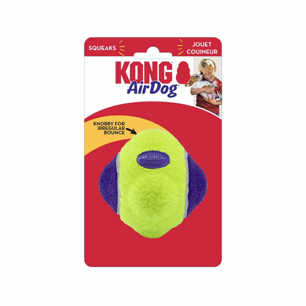 KONG Airdog Squeaker Knobby Ball M/L 18,5 × 11,5 × 9,5 cm