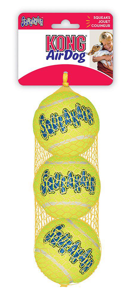 KONG Airdog Squeakair Tennisboll 3Pack S 5 cm