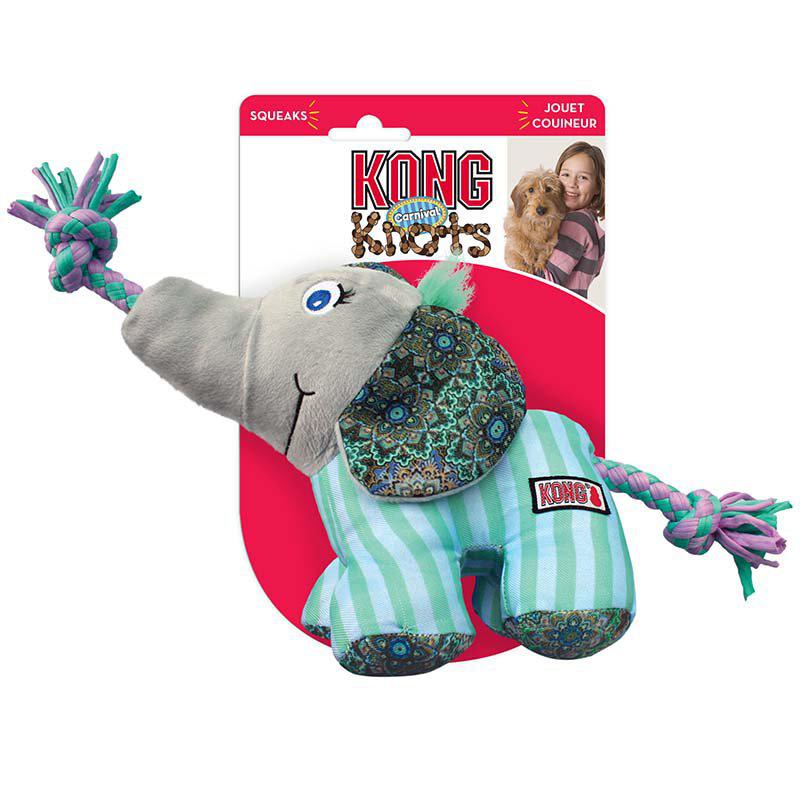 KONG Knots Carnivalelephant S/M 27 × 10 × 12 cm