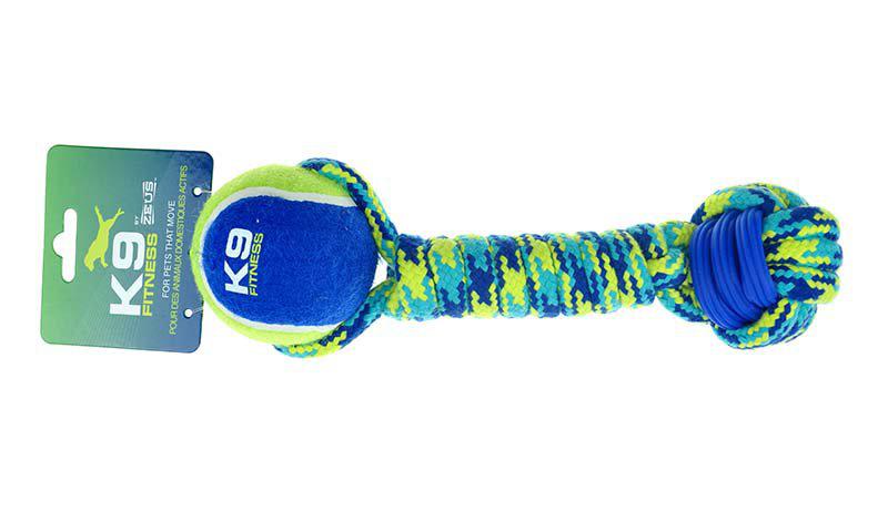 Zs K9 Rope & TPR Tennis Dumbell 31 cm