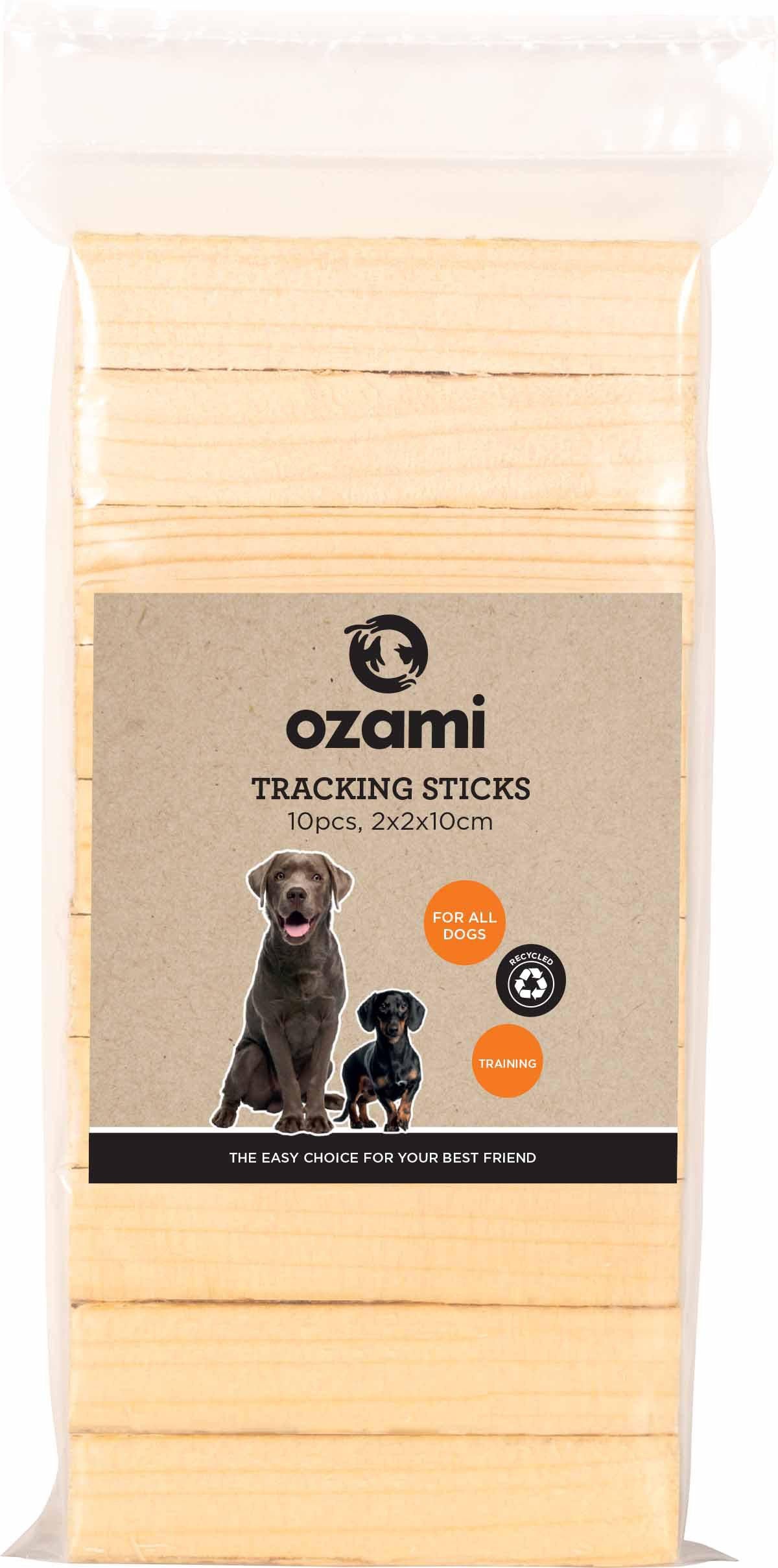 Ozami Dog Tracking Sticks Wood 2 × 2 × 10 cm 10Pcs