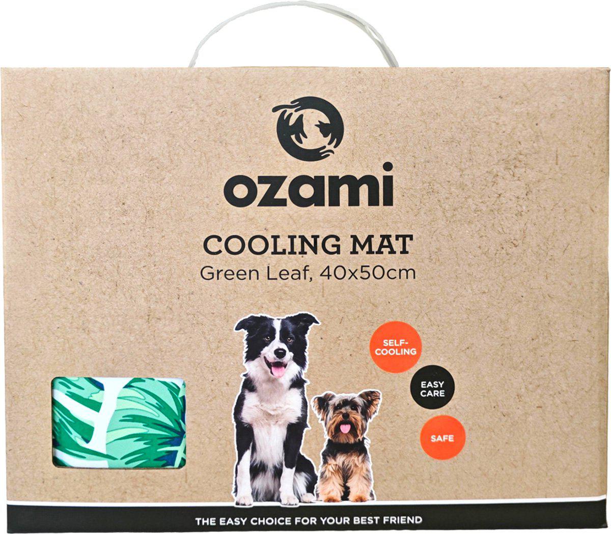 Ozami Cooling Mat Green Leaf 40 × 50 cm