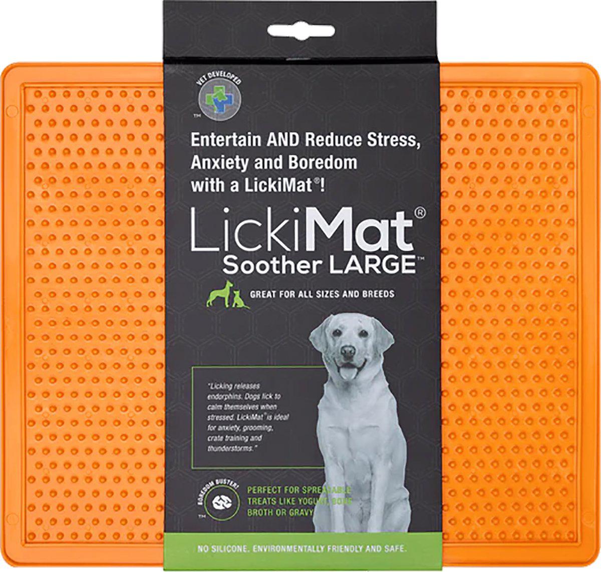 Hundskål LickiMat Soother XL Orange 30,5 × 25,5 cm