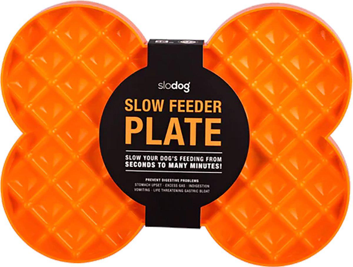 Hundskål LickiMat Slow Feeder Plate Orange 35 × 26 × 3 cm