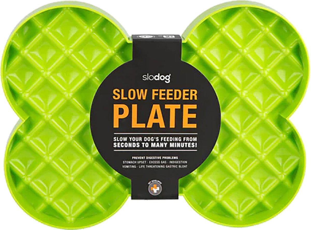 Hundskål LickiMat Slow Feeder Plate Grön 35 × 26 × 3 cm