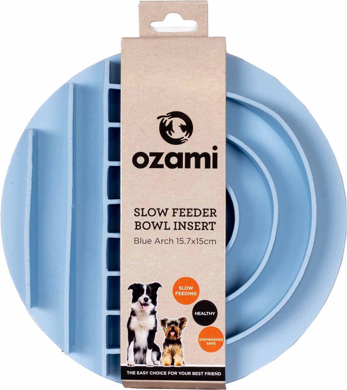 Ozami Slow Feeder Bowl Insert Blue Arch15,7 × 15 cm