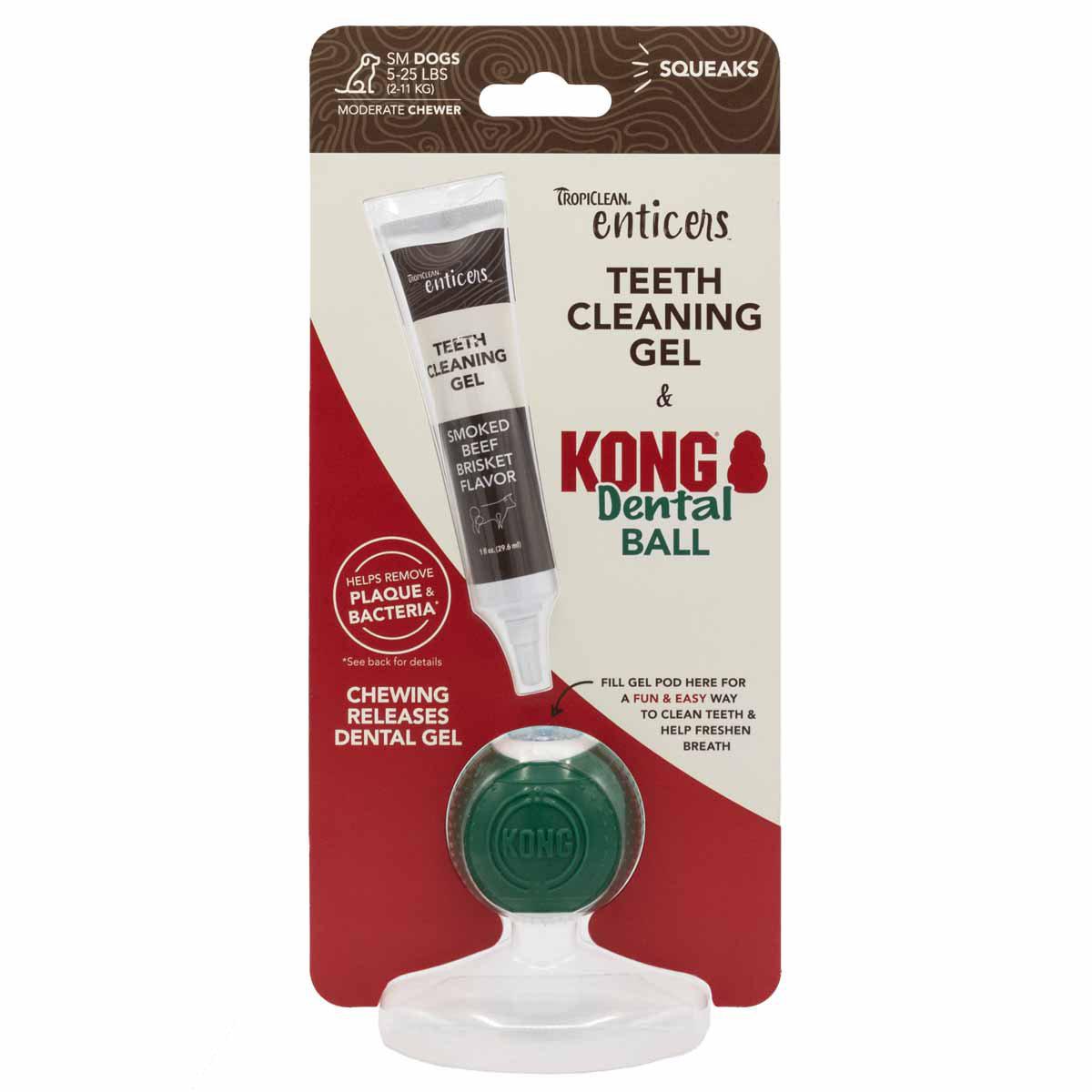 KONG/Tropiclean Denta Ball S För Hund 2-11 kg
