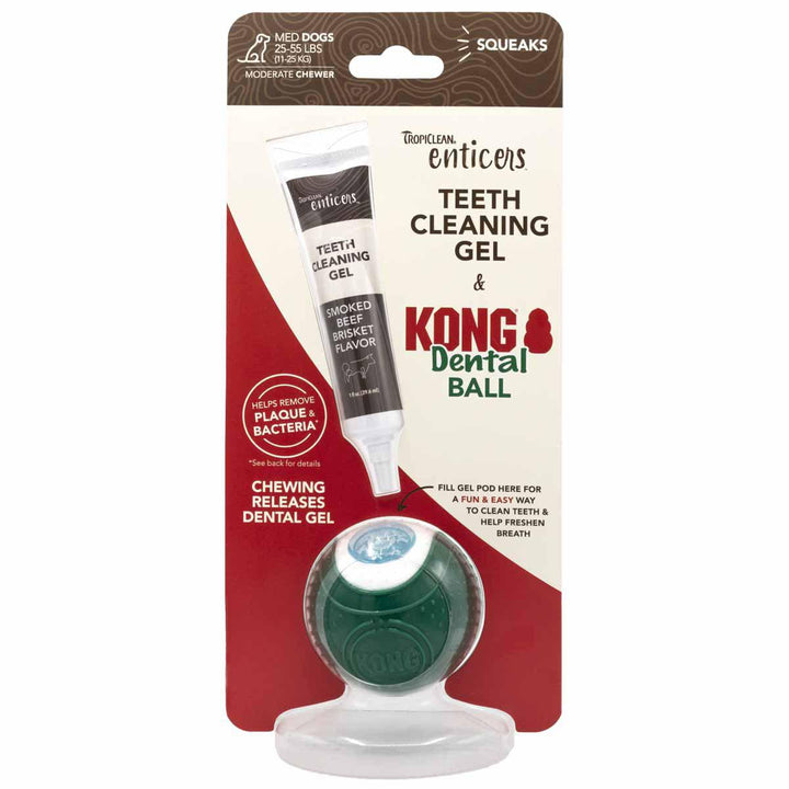 KONG/Tropiclean Denta Ball M För Hund 11-25 kg