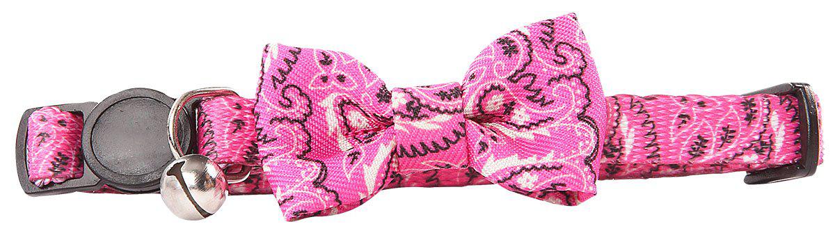 Katthalsband Med Rosett 30 cm Rosa