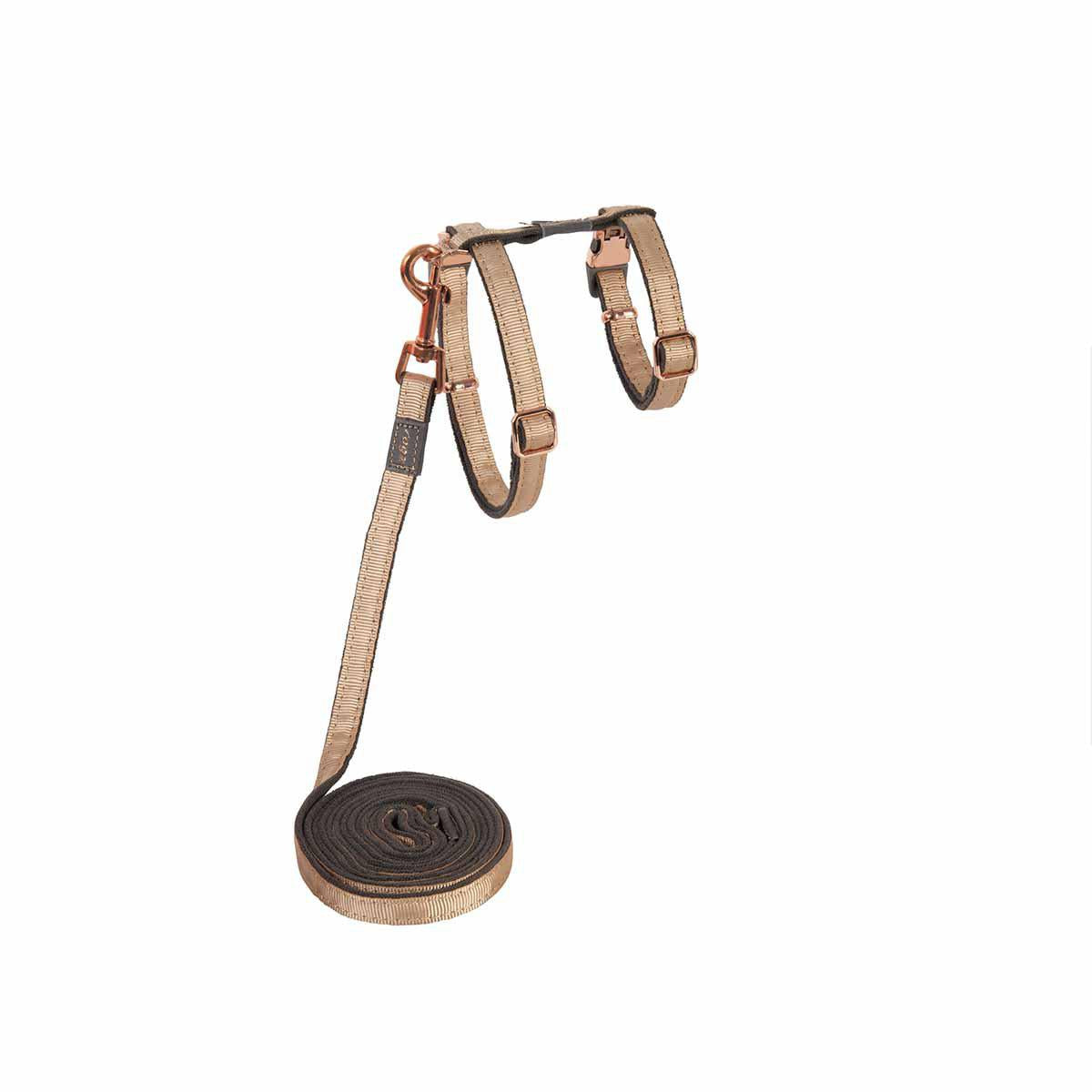 Rogz Urbancat Sele Med Koppel Guld 11Mm24-40 cm