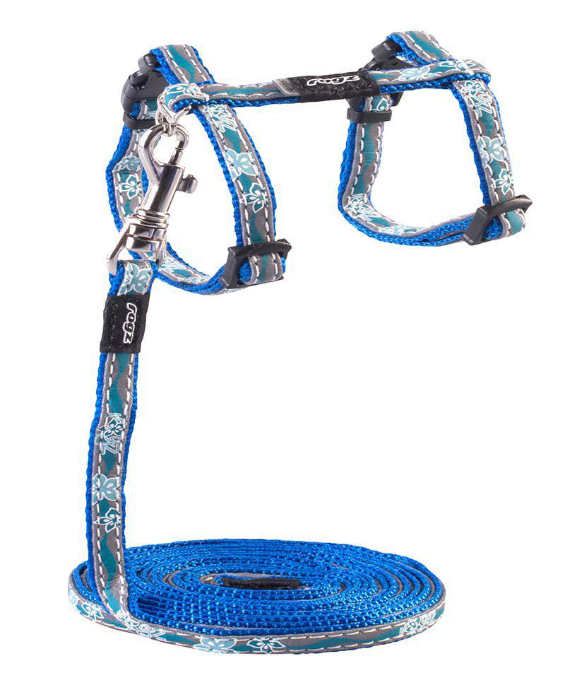 Rogz Nightcat Sele Med Koppel S Blå 11 mm 24-40 cm