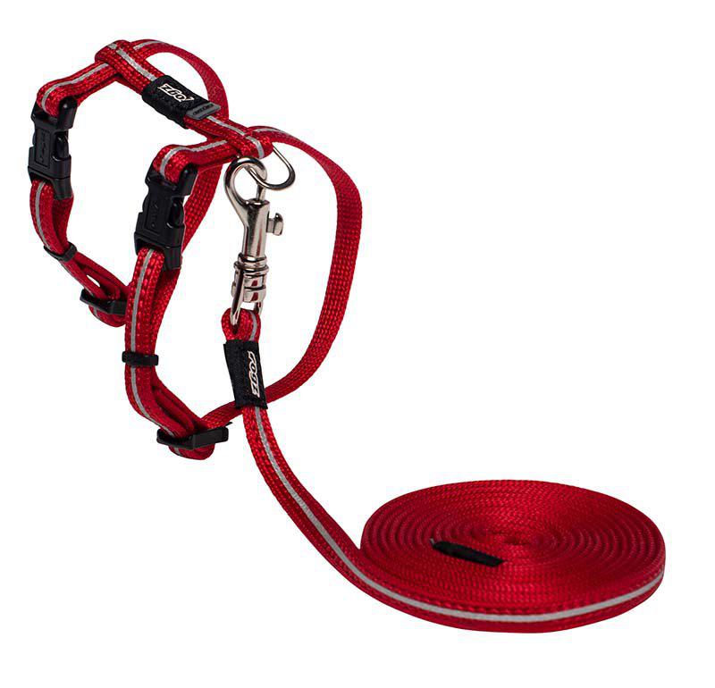 Rogz Alleycat Sele Med Koppel XS Röd 8 mm 19,8-30 cm