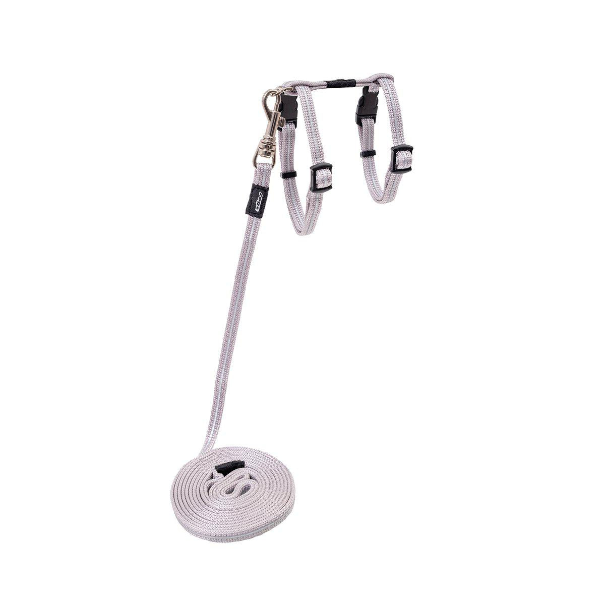 Rogz Alleycat Sele Med Koppel XS Silver8 mm 19,8-30 cm