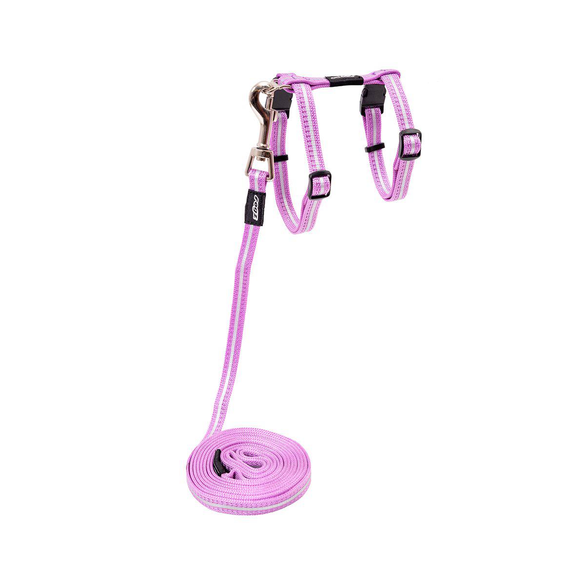Rogz Alleycat Sele Med Koppel S Ljus Lila 11 mm 24-40 cm