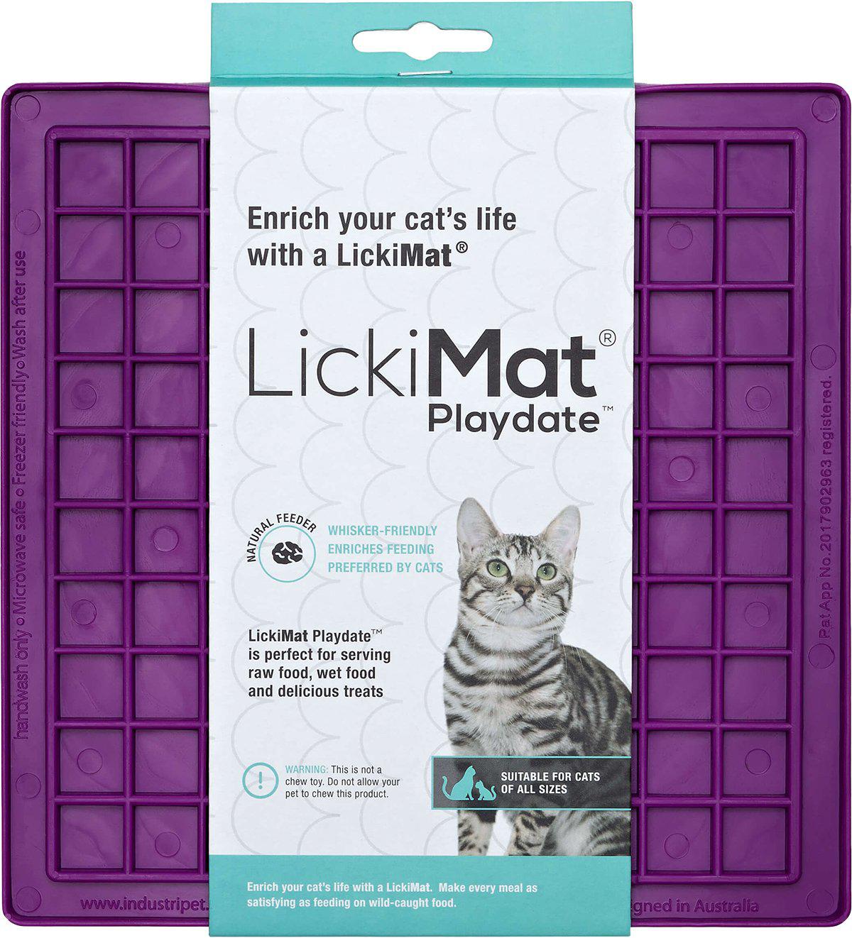 Lickimat Cat Playdate Lila 20 × 20 cm