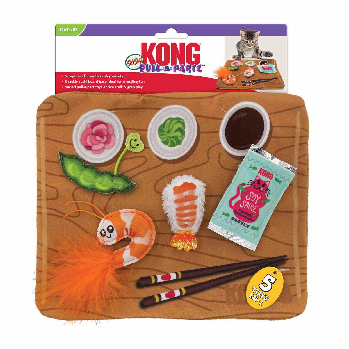 KONG Pull-A-Partz Sushi 21,5 × 26,5 × 2,5 cm