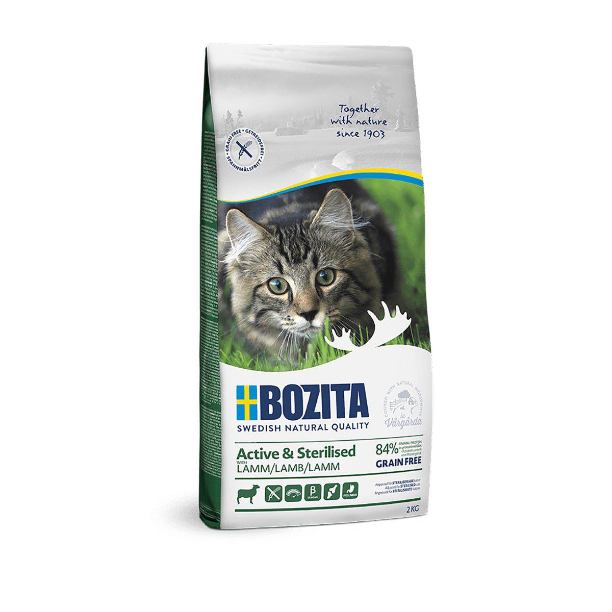 Bozita Active & Sterilised Grain Free Lamb 2 kg