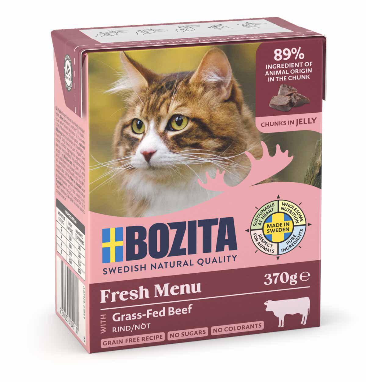 Bozita Bitar I Gelémed Nötfärs 370 g Tetra Recart