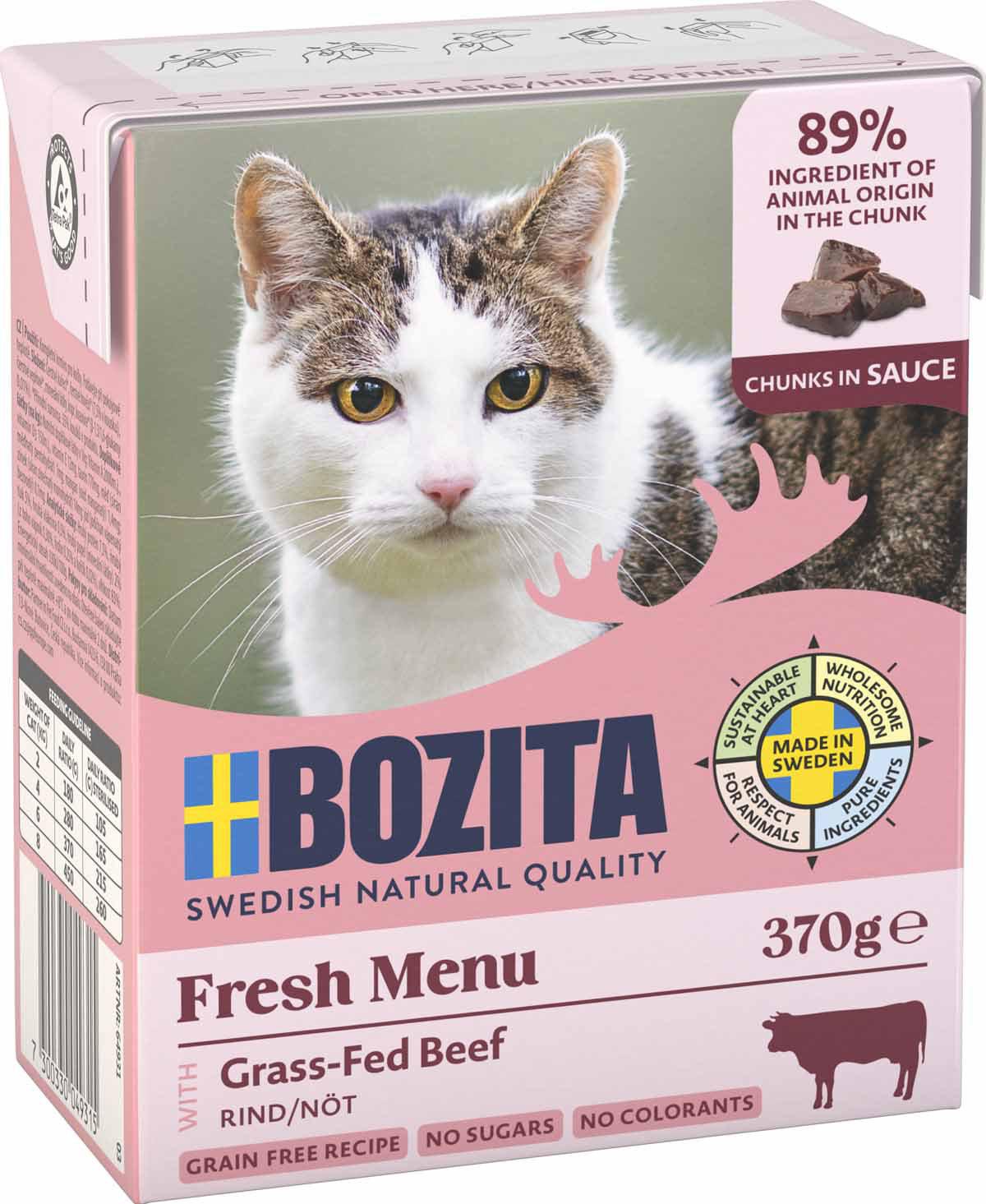 Bozita Bitar I Sås Med Nötkött 370 g Tetra Recart