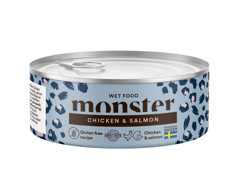 Monster Cat Adult Multi Protein Chicken & Salmon Can