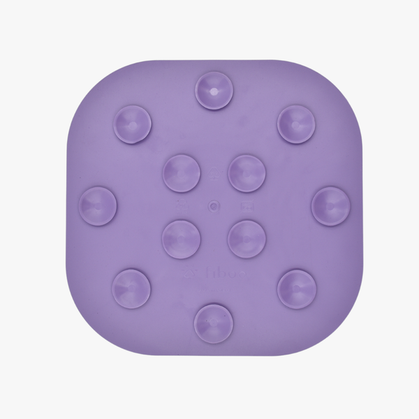 Fiboo Lollipop Sticky slickmatta 19 cm – lila, baksida med sugproppar