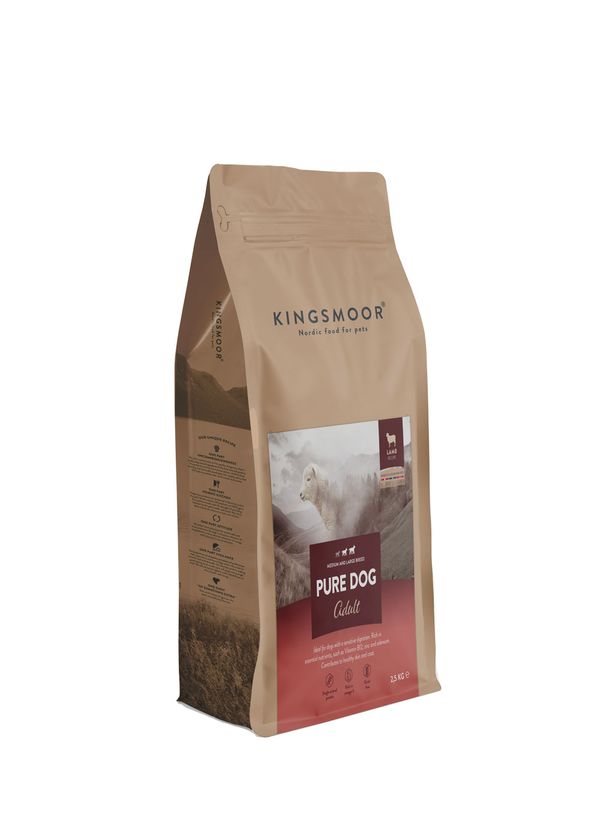 Kingsmoor Hundfoder Nordisk Lamm Stor hund 2,5kg