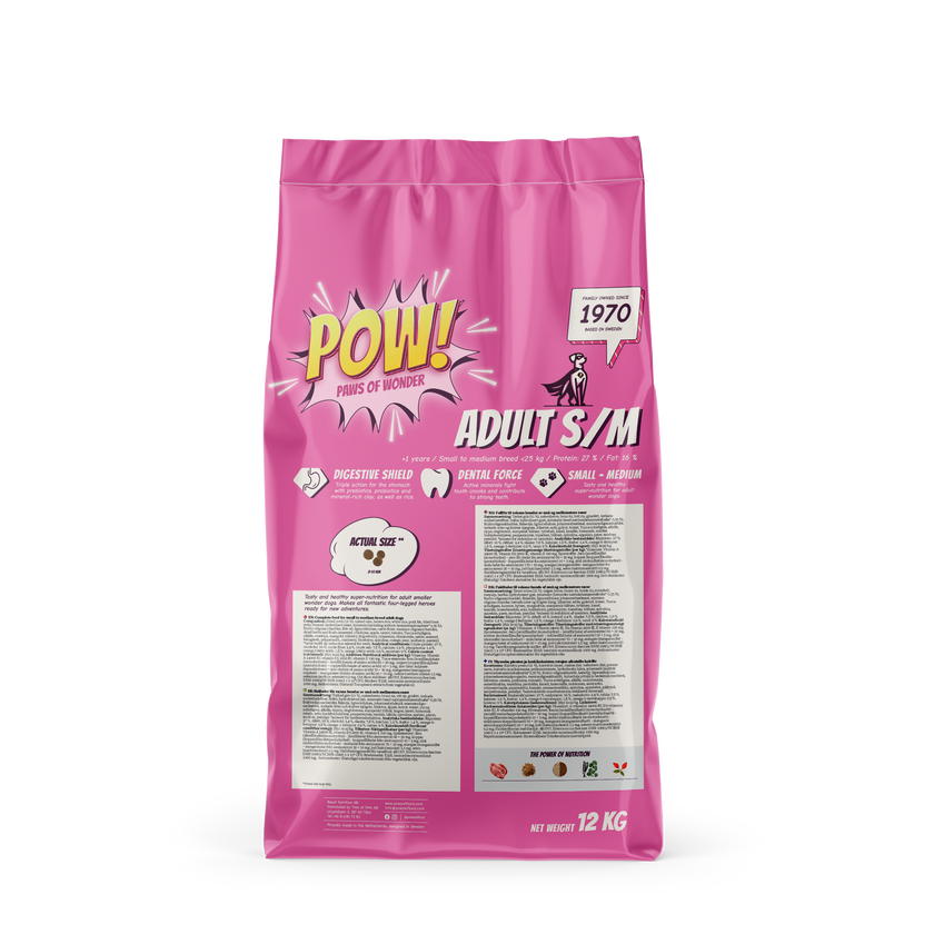 POW Adult Small/Medium – torrfoder med fläsk