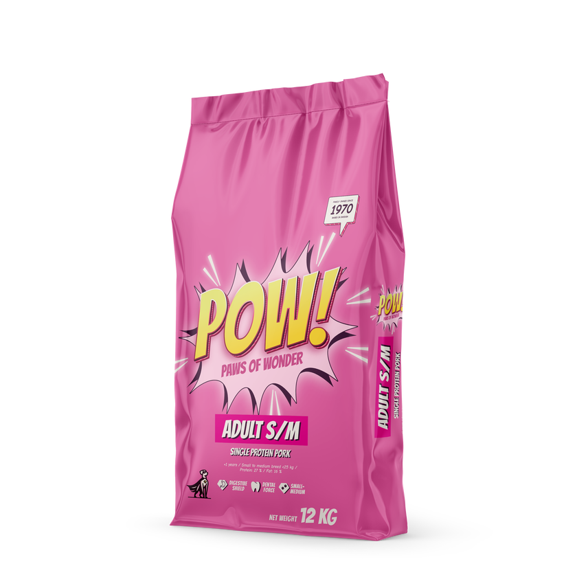 POW Adult Small/Medium – torrfoder med fläsk