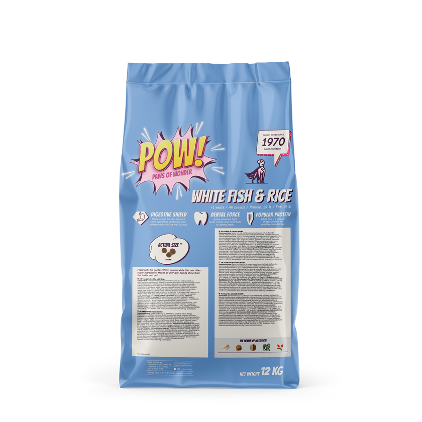 POW Adult White Fish & Rice – torrfoder med vitfisk