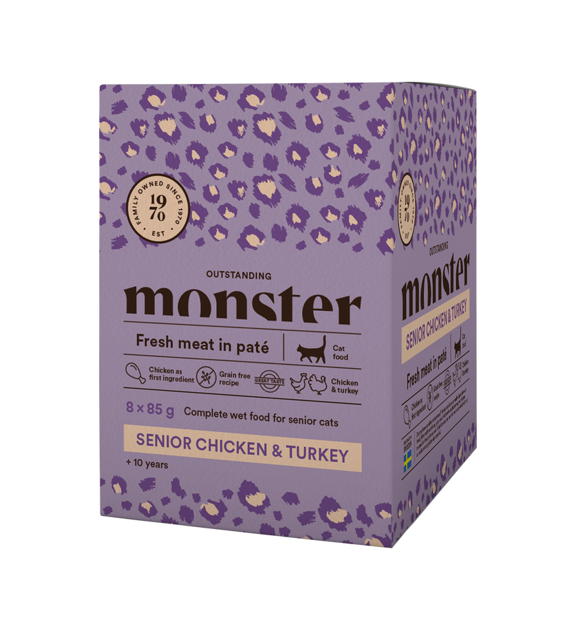 Monster Cat Pouches Senior Chicken & Turkey