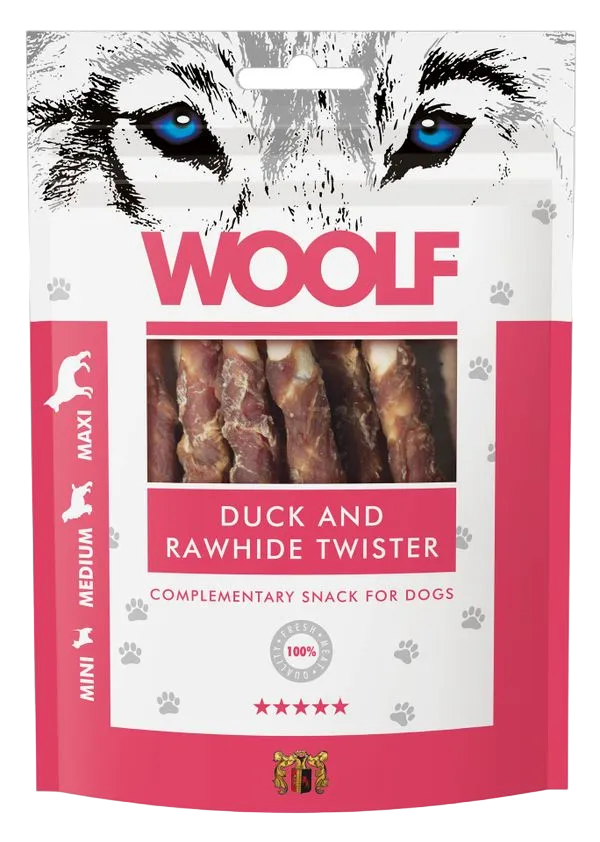 Woolf Duck and Rawhide Twister 100 g