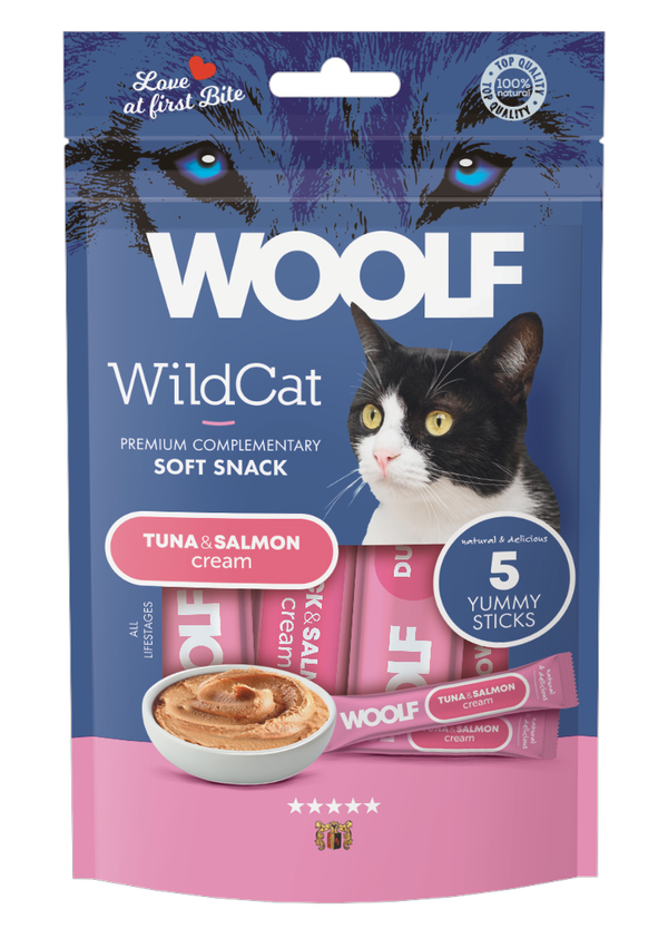 Woolf Wildcat Cream Tonfisk & Lax 5-pack