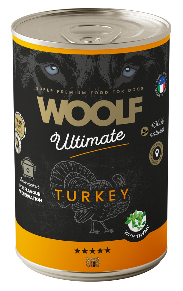 Woolf Ultimate Våtfoder Hund Kalkon & Timjan 400 g