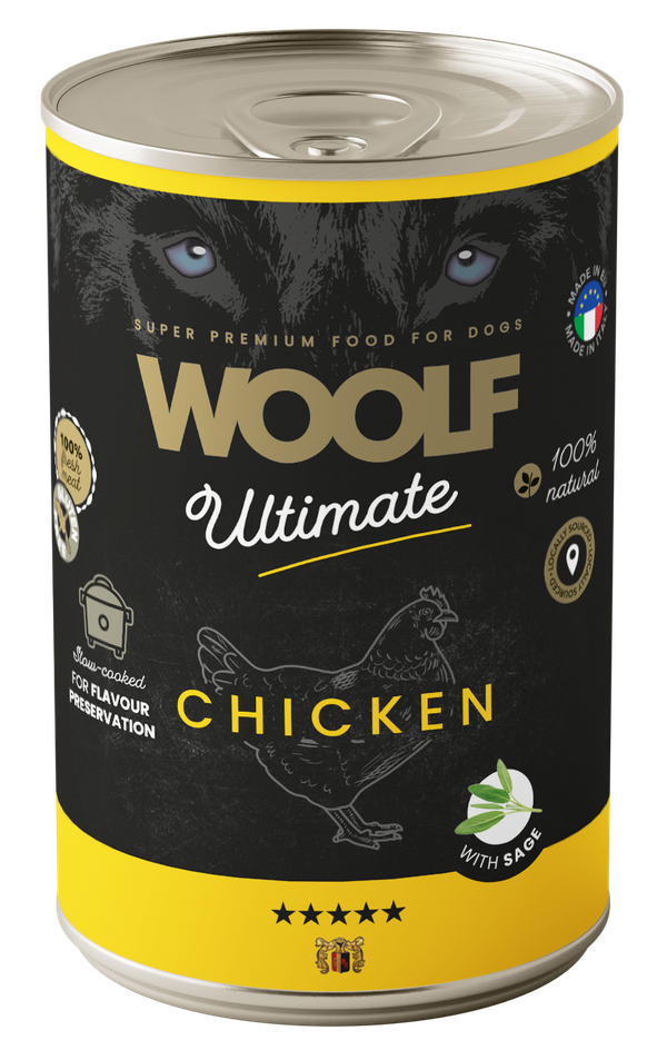Woolf Ultimate Våtfoder Hund Kyckling & Salvia 400 g