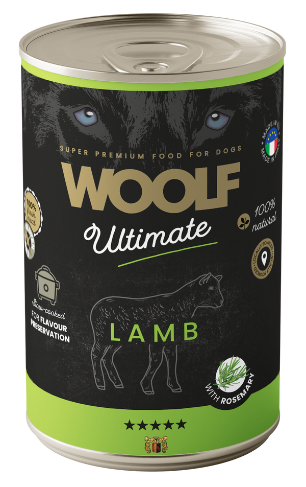 Woolf Ultimate Våtfoder Hund Lamm & Rosmarin 400 g