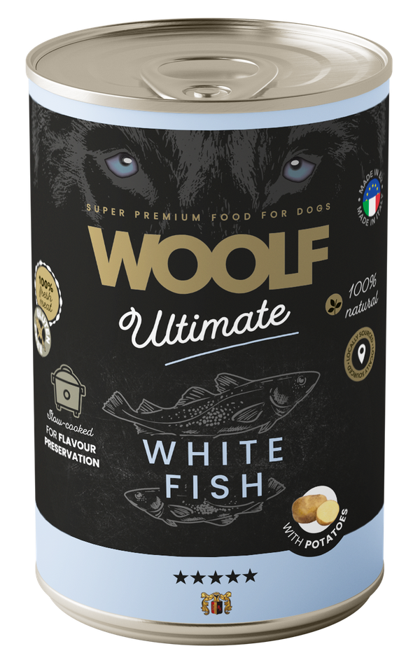 Woolf Ultimate Våtfoder Hund Vitfisk & Potatis 400 g
