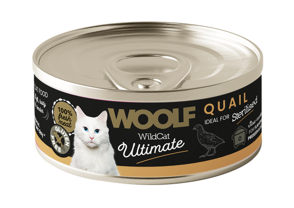 Woolf Wildcat Vaktelpaté Våtfoder Katt 85 g