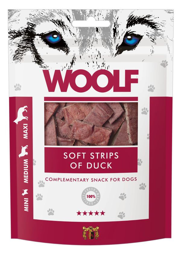 Woolf Soft Strips of Duck 100 g