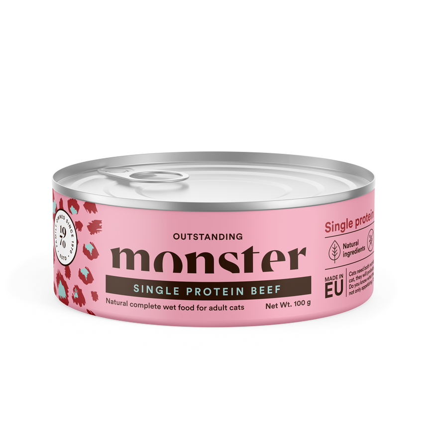 Monster Cat Adult Single Protein Beef Can